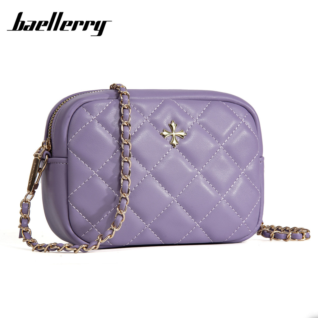 Baellerry แฟชั่นผ้านวมขนมเปียกปูนกระเป๋าสะพายความจุขนาดใหญ่มินิโซ่กลิ่นหอมขนาดเล็กกระเป๋าสะพายข้างซิปใหม่กระเป๋าสุภาพสตรี