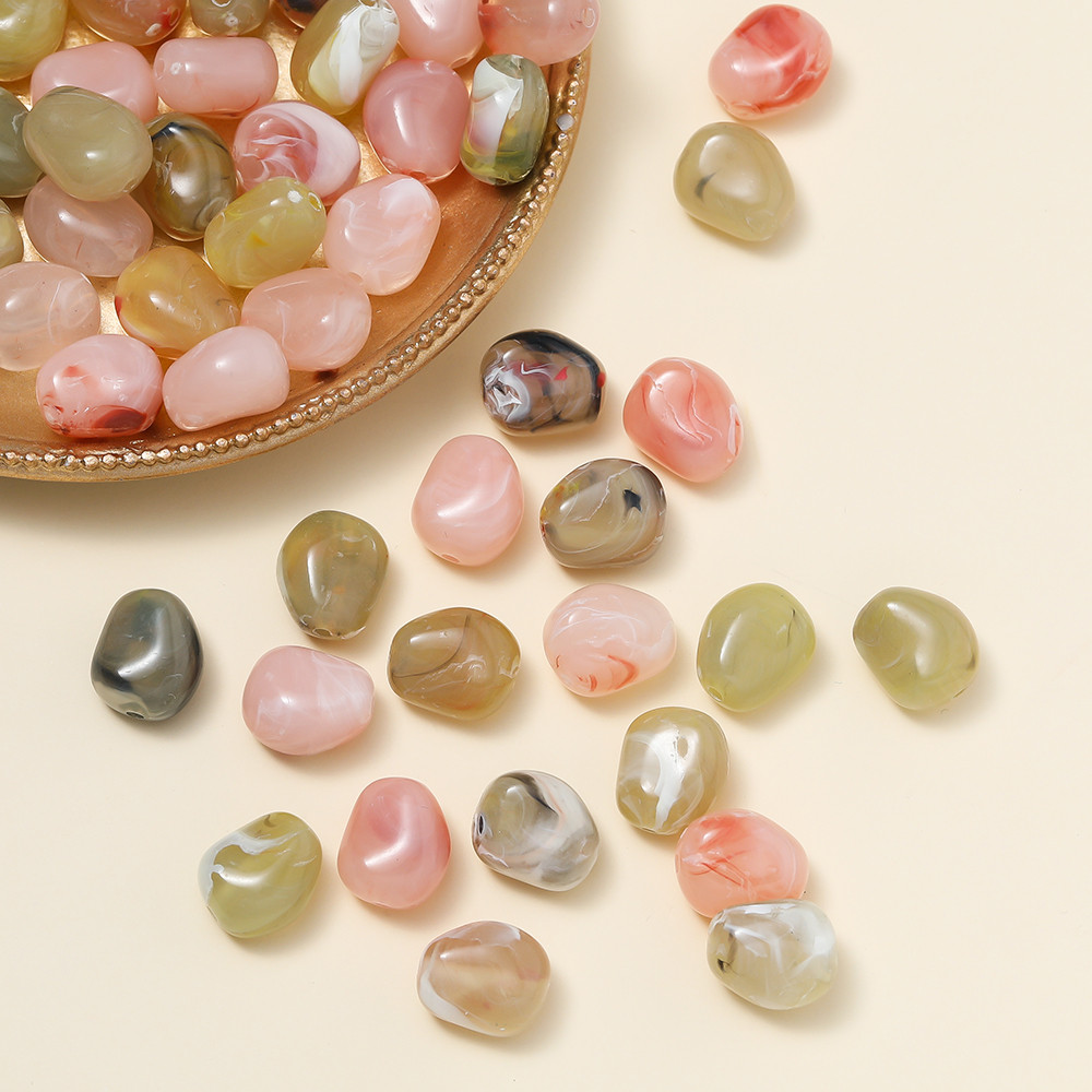 St. kunkla 20 ชิ้นอะคริลิคเลียนแบบลูกปัดหิน 10 * 12 มม.ลูกปัดหินไม่สม่ําเสมอสําหรับ DIY สร้อยข้อมือสร้อยคอทํา