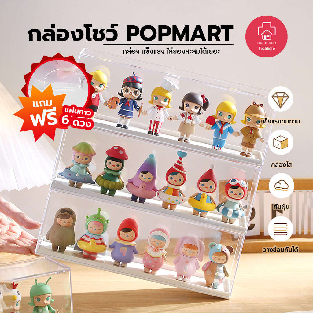 กล่องใส่โมเดลพลาสติกใสแบบยาว เเข็งแรง ทนทาน ตู้โชว์โมเดล modelbox ฟิกเกอร์ art toy มีกาวแถมฟรี6ดวง