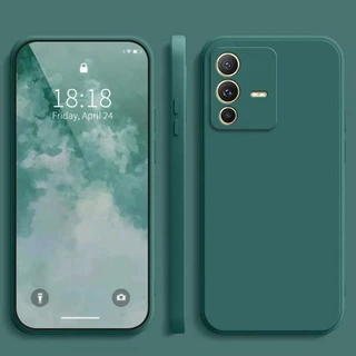 เคส Vivo V23 5G สีทึบ Vivo V23 เคสซิลิโคนป้องกันการตกสีธรรมดาเรียบง่าย YT