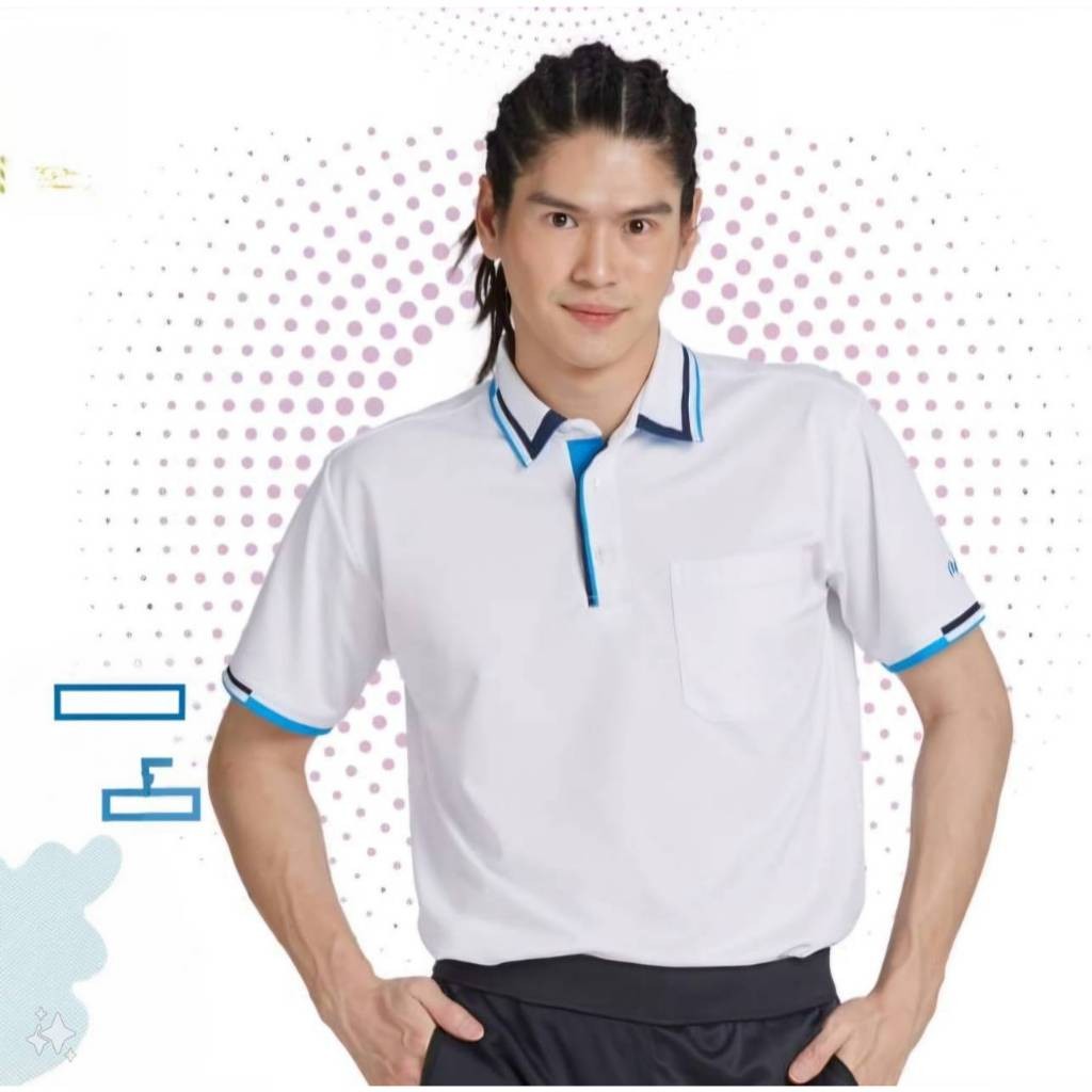 SPORT DAY เสื้อกีฬาชาย  เสื้อคอปกชาย ผ้าไมโครพรีเมี่ยม ผ้านิ่ม ใส่สบาย ไม่ต้องรีด NR308 เสื้อโล๊ะสต๊