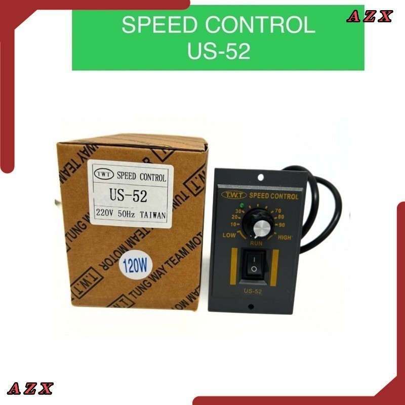 ของแท้ US-52 เครื่องควบคุมความเร็วมอเตอร์  SPEED CONTROL MOTOR AC220V 60W,120W,150W,180W,200W, 250W,