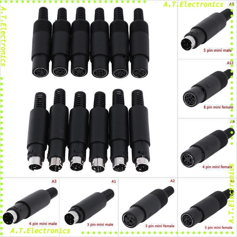 ถูกสุด! แจ๊คดิน แจ๊คเยอรมัน Jack Mini Din Plug Socket Connector  4 / 5 / 6 / 7 / 8 Pin  Male Female