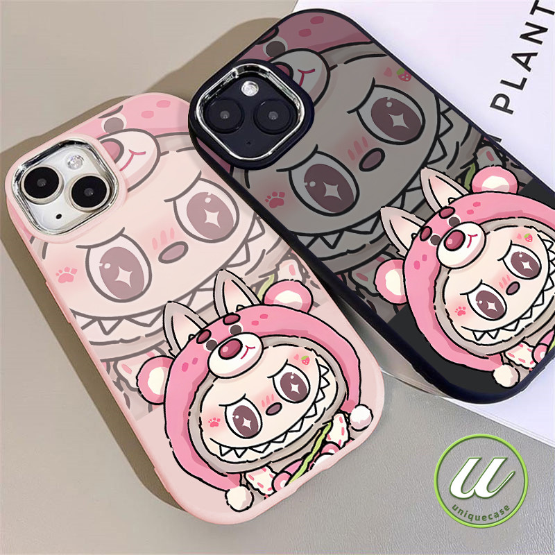 การ์ตูนป๊อปอัพน่ารักโทรศัพท์เลนส์โลหะ เคส IPhone 15 16 12 11 13 14 Pro Max X XR XS Max 7Plus 15 14 7 16 8 Plus SE 2020