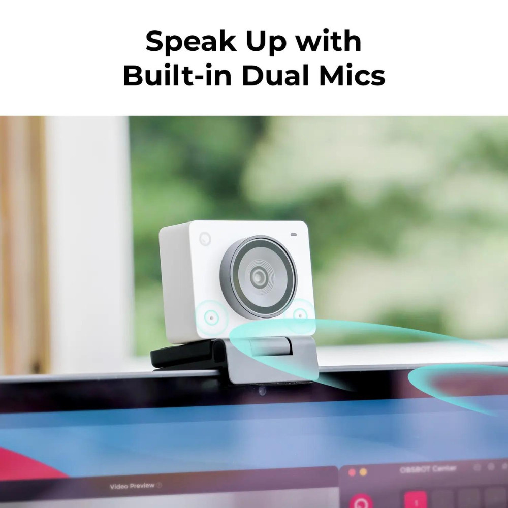 Obsbot Meet 2 เว็บแคม AI-Powered 4K พร้อม Auto Framing โฟกัสอัตโนมัติ และไมโครโฟนรอบทิศทาง