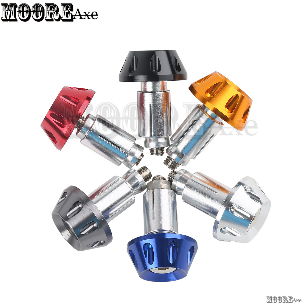 Mooreaxe อุปกรณ์มอเตอร์ไซค์ CNC Alloy 7/8 22mm Bar End Plug Handlebar Ends Universal SBD01