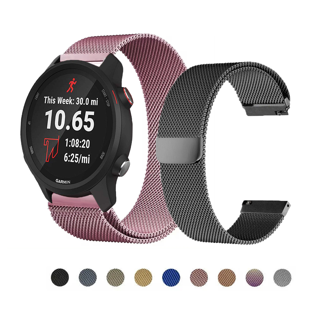 สาย Milanese สําหรับผู้เบิกทาง Garmin 265 255 245 245M 645M 55 158 165 เพลงสแตนเลสสายนาฬิกาอัจฉริยะ