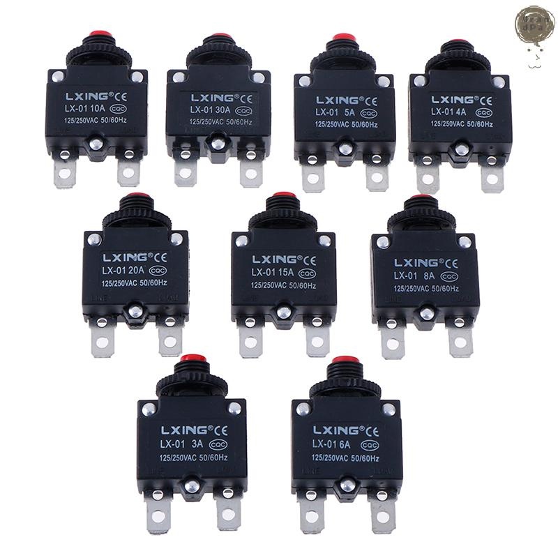 [GR] Circuit Breaker Overload Protector Switch Fuse 3A 4A 5A 6A 8A 10A 15A 20A 30A TH