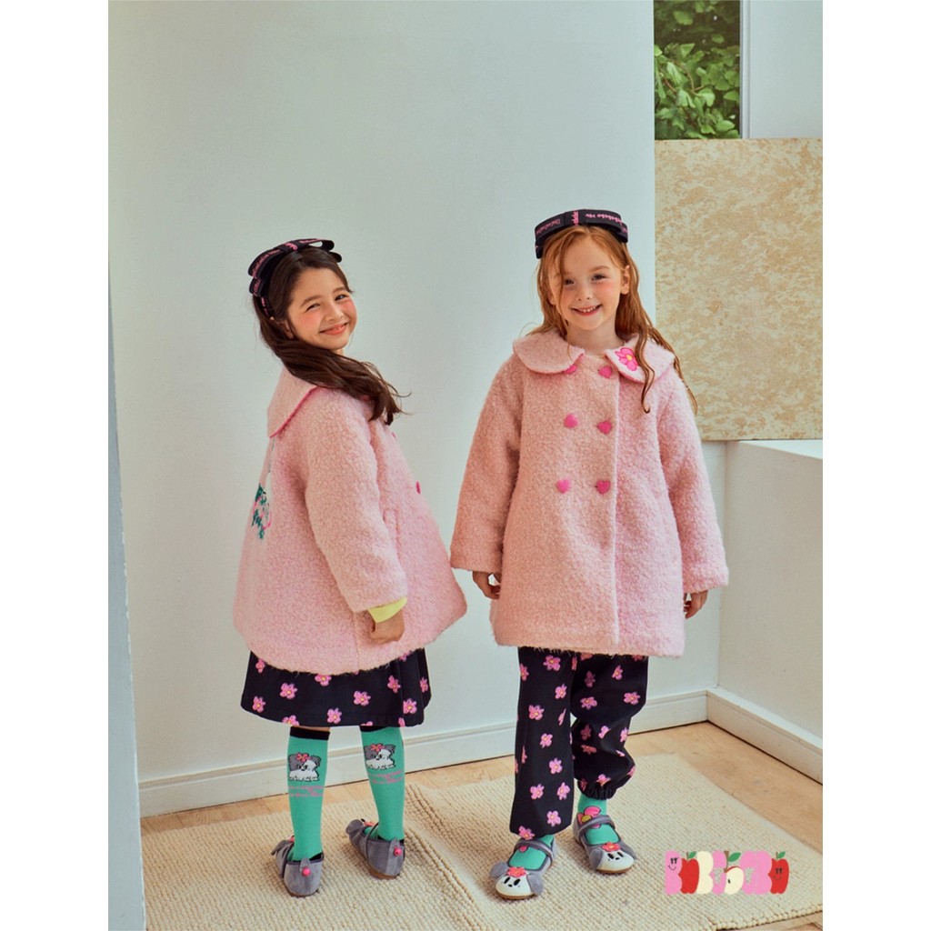IRIS KIDS 24Winter IKJ2415 little girl be happy fur jacket เสื้อผ้าเด็ก เสื้อกันหนาว ใส่ได้-10องศา สไตล์เกาหลี ผ้านิ่ม