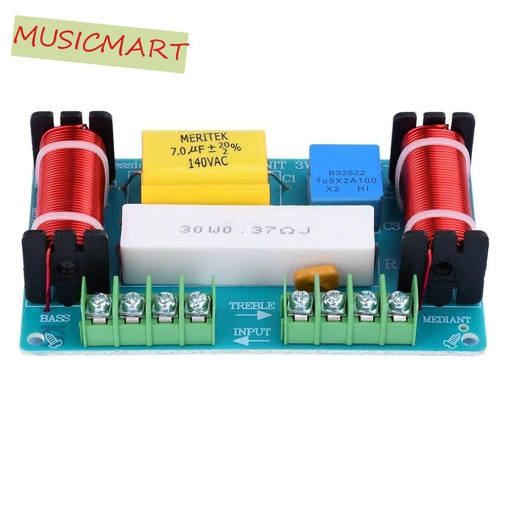 Musicmart ตัวแบ่งความถี่เสียง, 120W ตัวแบ่งความถี่สเตอริโอ DIY, ตัวแบ่งความถี่ 3 ทาง Treble 980Hz-5000Hz DIY ลําโพงวงจรกรอง DIY