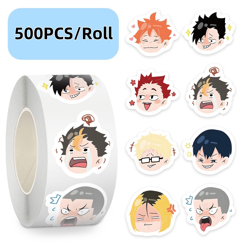 500ชิ้น/ม้วน อะนิเมะ ไฮคิว!! สติ๊กเกอร์ซีล กราฟฟิตี้สําหรับจักรยาน บัญชีมือ กล่องดินสอ LanLanStickersWorld(สติ๊กเกอร์หลอดไฟ)
