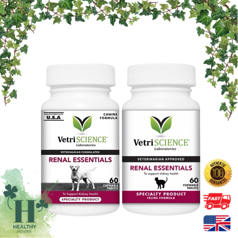 พร้อมส่ง VetriScience Renal Essentials For Cats Fish Flavor  Canine Formula บำรุงไต สุนัข แมว dog