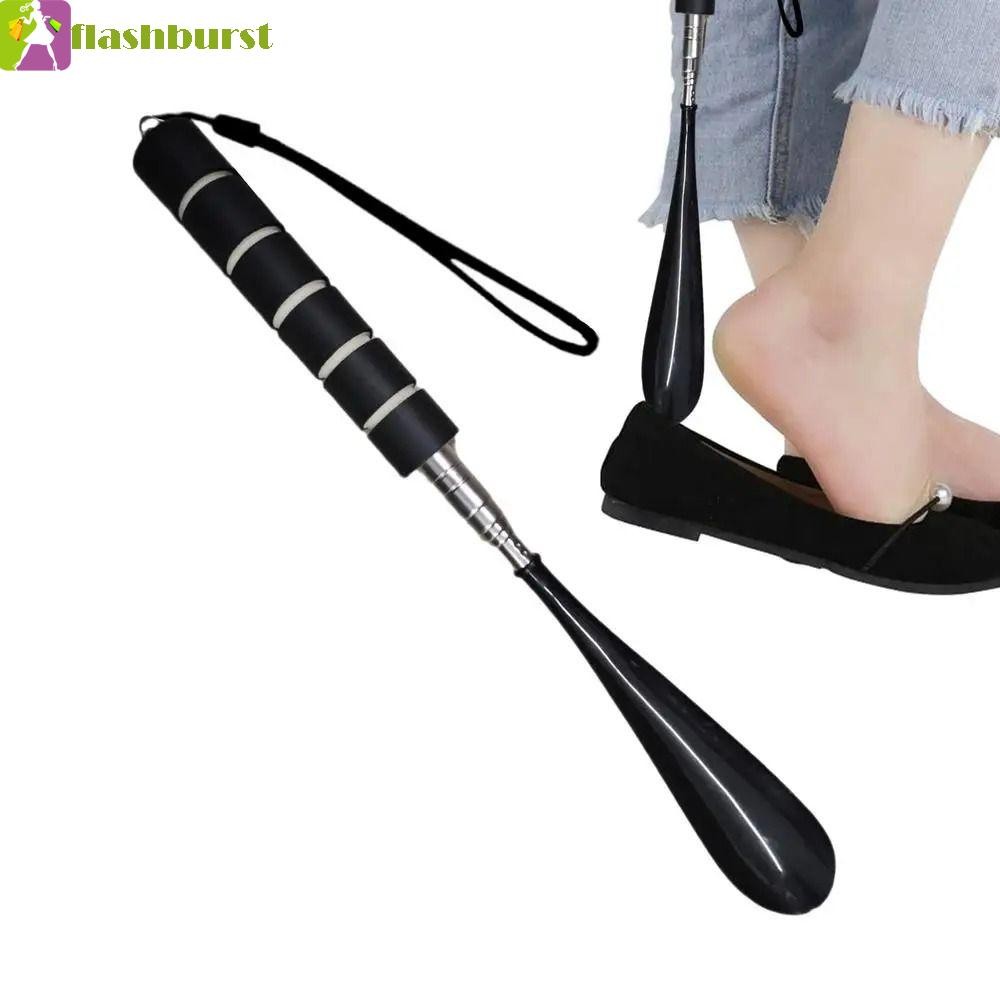 Flashburst แตรรองเท้า, 29 ซม.-70 ซม.สแตนเลสรองเท้า Lifter, ไม่ต้องก้มลงยาว Handle Retractable ทนทานรองเท้าช้อน Lazy Man
