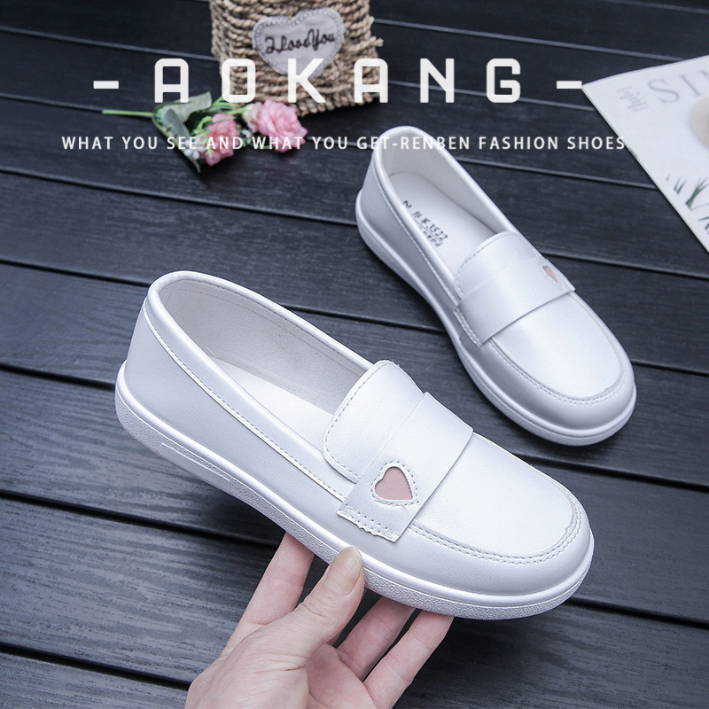 เอาคัง รองเท้าทํางานทางการแพทย์ระบายอากาศสีขาวกันลื่นนุ่มสบายแต่เพียงผู้เดียว