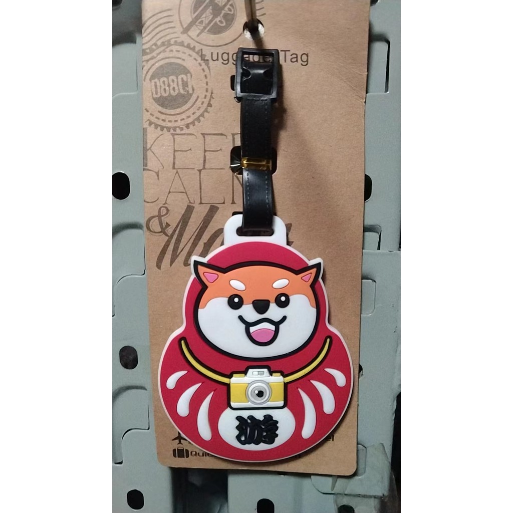 การ์ตูนอะนิเมะสุนัขกระเป๋าเดินทางแท็กน่ารัก Corgi Shiba Inu Akitas กระเป๋าเดินทาง ID ผู้ถือที่อยู่ Pendent แบบพกพา Boarding Baggage ป้าย