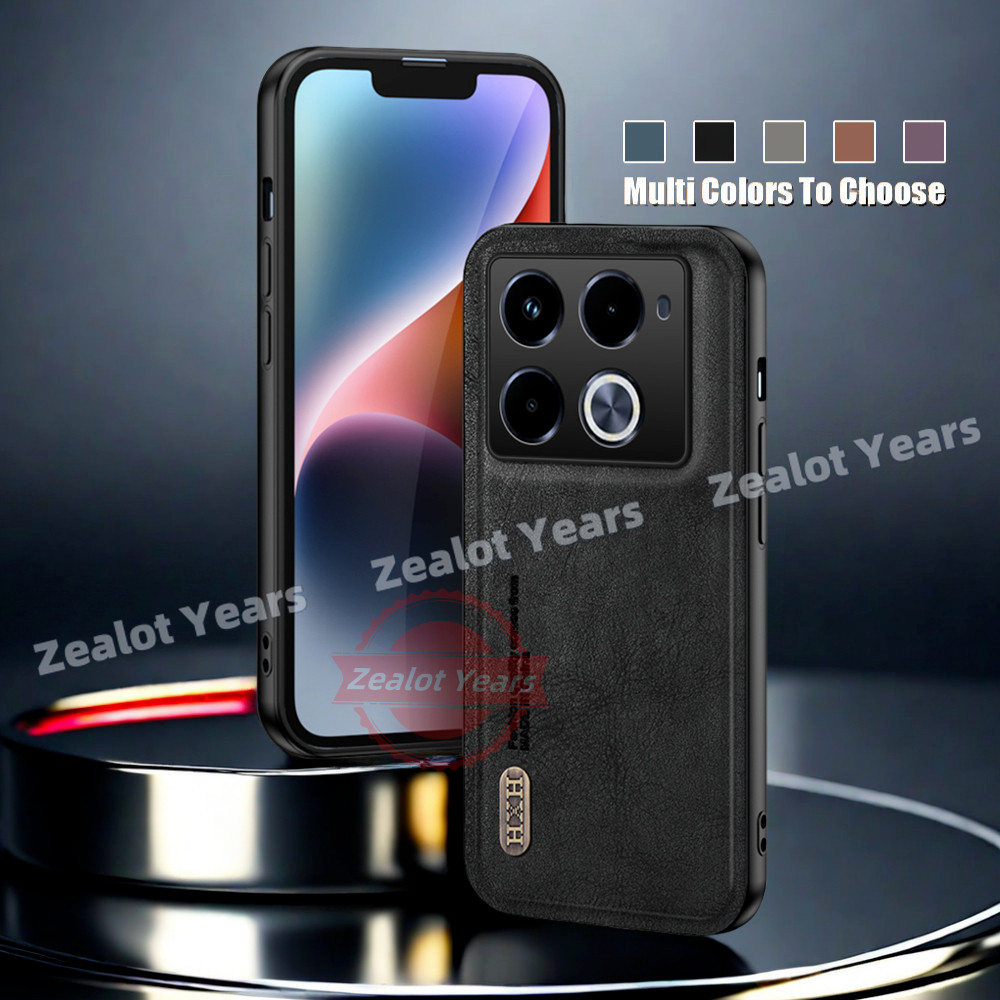 หรูหรา Retro หนังสําหรับ Infinix Note 40 Pro Plus 5G หมายเหตุ 40Pro Note40 Pro 4G Note40Pro + เคสโทรศัพท์สีทึบแฟชั่น Anti Drop กันกระแทกฝาครอบโทรศัพท์