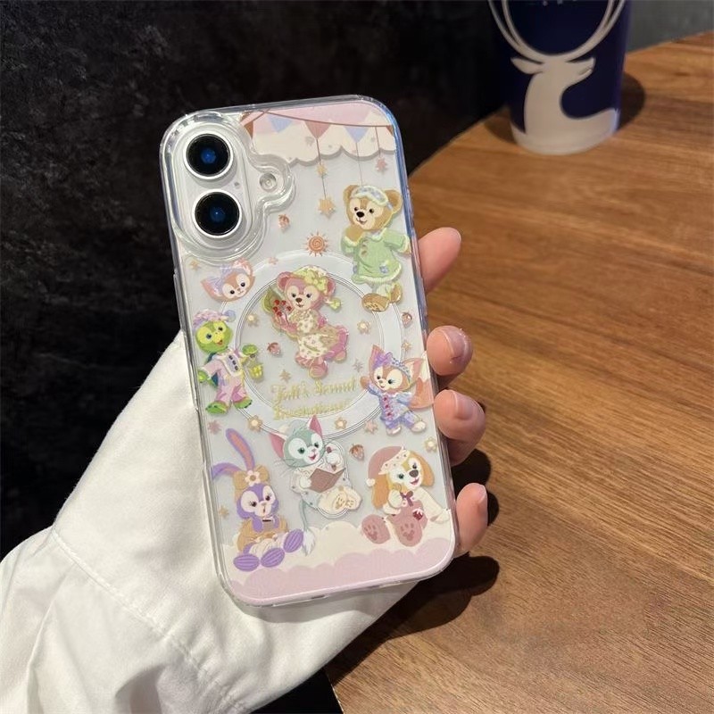 คู่รักน่ารักสไตล์ปลอกใสเหมาะสําหรับ Iphone 11promax 16pro 16promax Xs XR XSMAX 12 13 14 pro max ผู้หญิงปลอกฝาหลัง 15promax