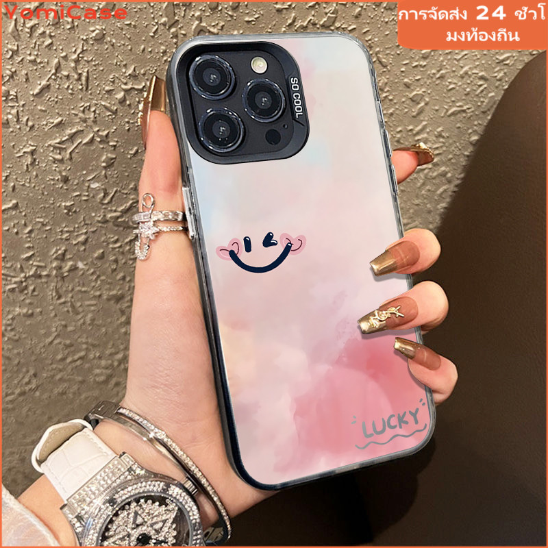 เคสแข็งหรูหรา ยิ้มน่ารักง่ายๆ for เคสvivoY17 Y15 Y16 Y36 Y20 Y50 Y01 Y02 Y28 Y21 Y22 Y35 Y27 Y78 Y51 Y31 Y91 U5x V25