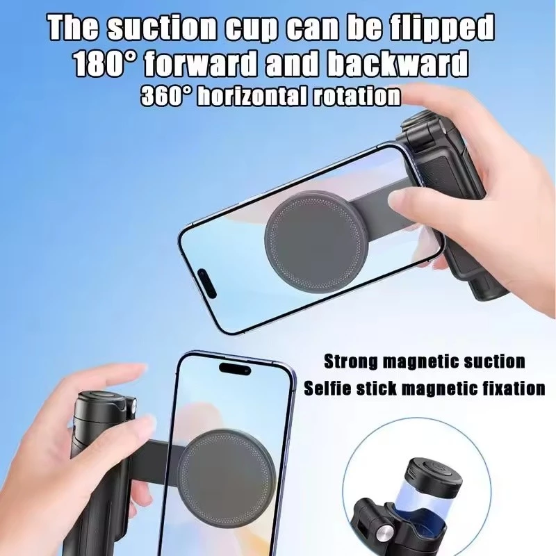 Wonew Z2 สามในหนึ่งเดียว Mini Selfie Stick Magnetic Selfie วงเล็บโทรศัพท์มือถือน้ําหนักเบาขาตั้งกล้องถ่ายภาพสําหรับ Vlog Selfie thumbnail 4