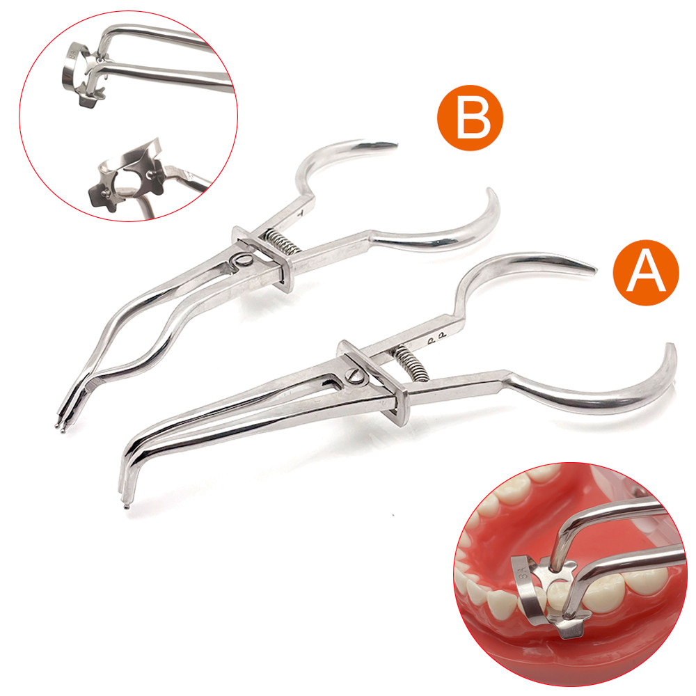 ยางทันตกรรม Dam Clamp Forceps สแตนเลสแยกคีม Matrice Matrix Clamp Forceps Dental Forceps