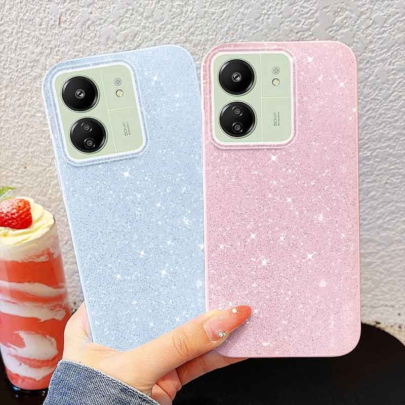 VRQR สําหรับ Xiaomi Poco C85 Redmi 15 4G 5G Redmi 15C 4G 5G ขั้นสูงความรู้สึกสีทึบประกาย IMD Hard Straight Edge Anti Drop เคสโทรศัพท์