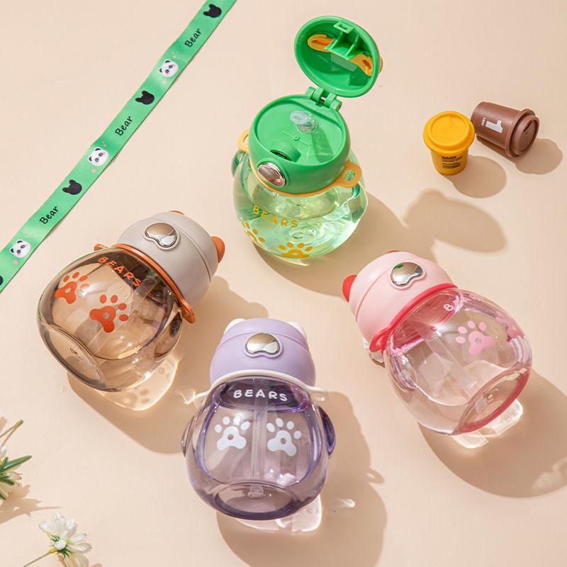 สินค้าใหม่พร้อมสต็อก Xubin Preferred Bear ถ้วยอ้วนการ์ตูนเด็กถ้วยน้ํามูลค่าสูง Outing แบบพกพาน่ารักก