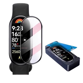 ติดตั้งง่ายฟิล์มโค้งสําหรับ Xiaomi Mi Band 10 9 8 ป้องกันหน้าจอสําหรับ miband 10 Band สติกเกอร์ Position ไม่ใช่แก้ว