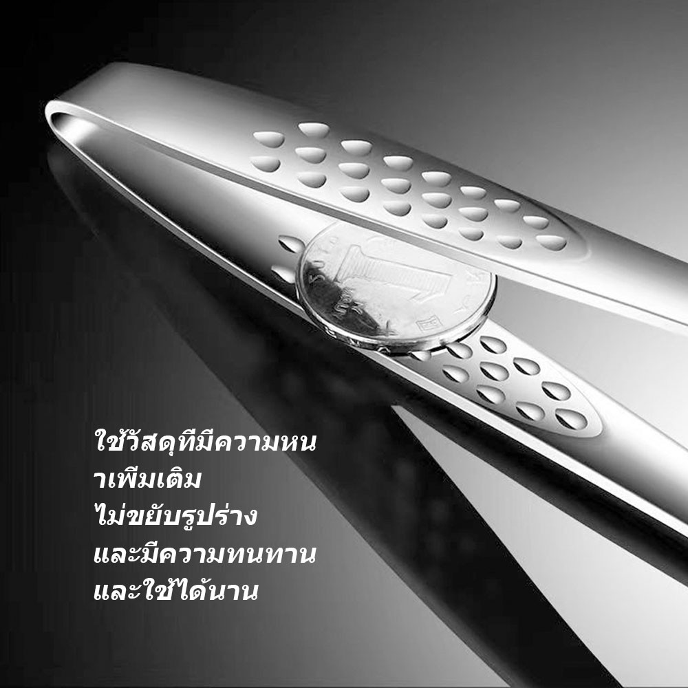 คลิปบาร์บีคิว คลิปขนมปัง 304 สแตนเลสตาข่ายหัวคลิป คลิปสเต็ก คลิปอาหารหนา คลิปบาร์บีคิว - รูปที่ 5