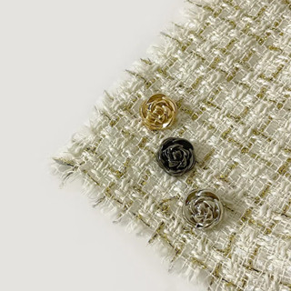 5 ชิ้น/เซ็ต 18/23 มม.Rose โลหะดอกไม้สีทองปุ่ม Diy Coat ชุดมื…