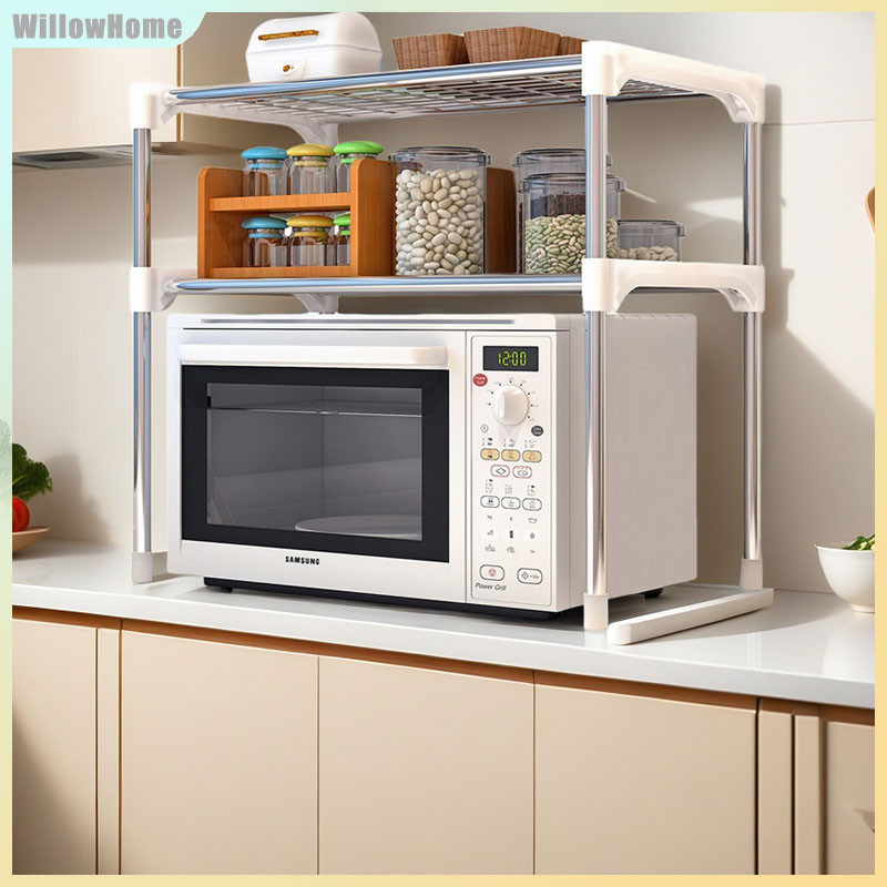 ห้องครัวชั้นวางไมโครเวฟปรับความยาวและความสูงชั้นวางสินค้าชั้นวางวัสดุเหล็กคาร์บอน