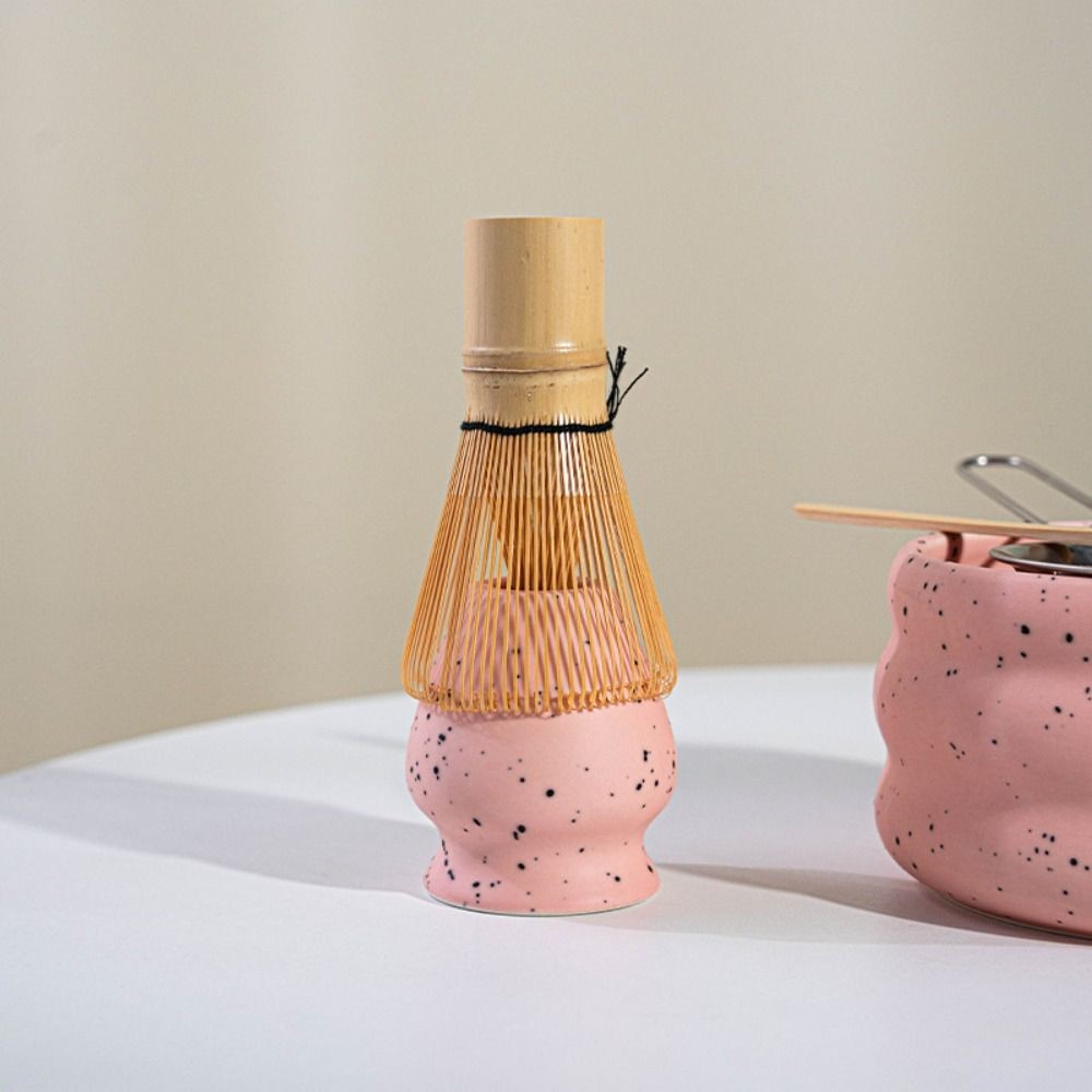 แฟน ชุดชามมัทฉะ, ขาตั้งปัดมัทฉะเซรามิกเรียบ, คุณภาพสูงความจุขนาดใหญ่ทรายจุดทนอุณหภูมิสูงชาสลัดชามซุปสําหรับอุปกรณ์ชุดน้ําชา - รูปที่ 5