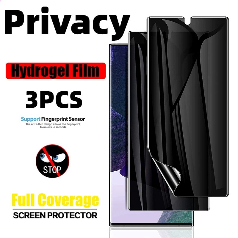 3Pcs Hydrogel Screen Protector สําหรับ Wiko T60 T50 T40 T20 T10 T3 Anti Spy Anti Peep Hydrogel ฟิล์ม