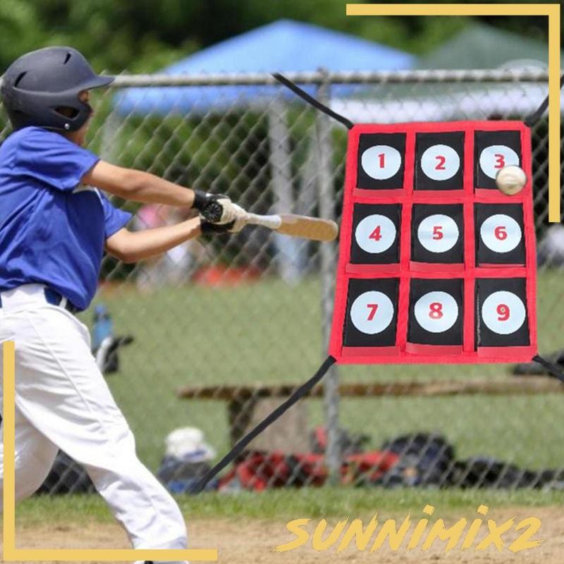 [Sunnimix2] Baseballs Softball Pitching Target พร้อมเลขความแม่นยําพร้อมเป้าหมาย Strike Zone 9 Pocket