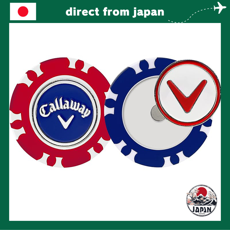 Callaway Golf Marker Magnet Casino Chip Marker Set of 2 Red Blue