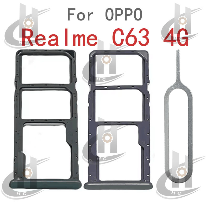 สําหรับ OPPO Realme C63 4G ซิมการ์ดถาดผู้ถือผู้ถือบัตร Reader SD Slot อะแดปเตอร์อะไหล่