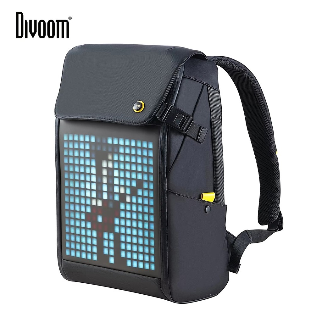 💖Officially authentic💖【Divoom】Divoom Pixel Screen Backpack กระเป๋าคอมพิวเตอร์ชายความจุขนาดใหญ่ Functional Wind Cycling Motorcycle led Backpack