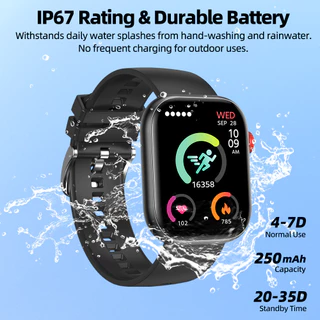 GOOJODOQ IP67 สมาร์ทวอทช์ 5 สายกันน้ําบลูทูธโทรการตรวจสอบสุขภาพการจัดการฟิตเนสกีฬา