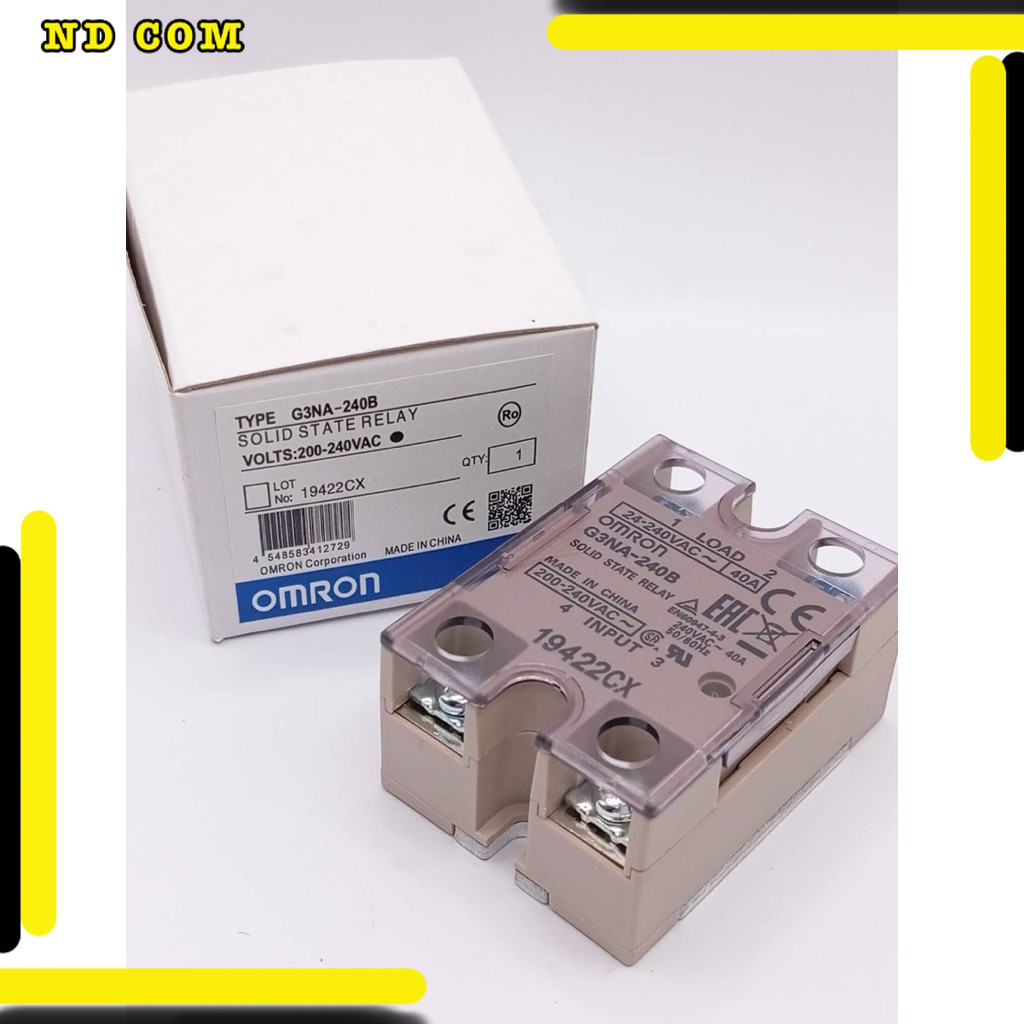 สุดคุ้ม! G3NA-240B ไฟ200-220v โซลิต รีเลย์ TYPE G3NA-240B SOLID STATE RELAY VOLTS:200-240VAC