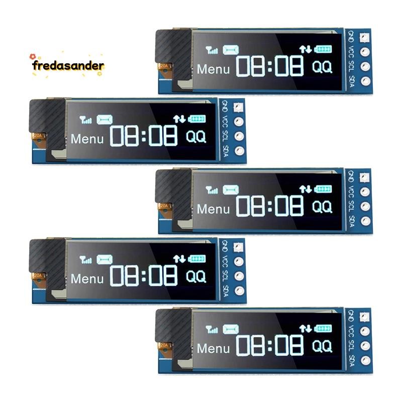 5 ชิ้น I2C โมดูลจอแสดงผล 0.91 นิ้ว I2C โมดูลจอแสดงผล OLED I2C OLED หน้าจอ DC 3.3 V-5 V