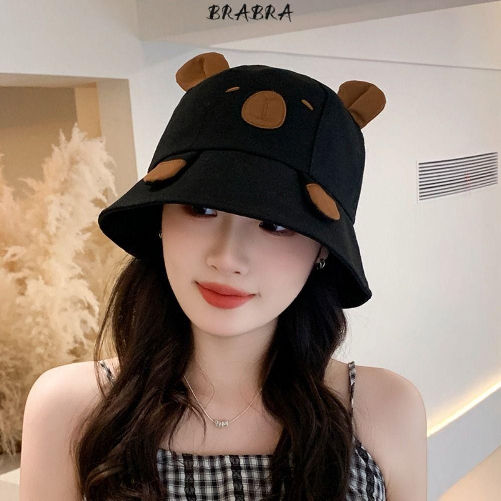 BRABRA Summer Sunscreen, Capybara Protective Cover Bucket Hat, UV Protection Sun Protection UV Prote