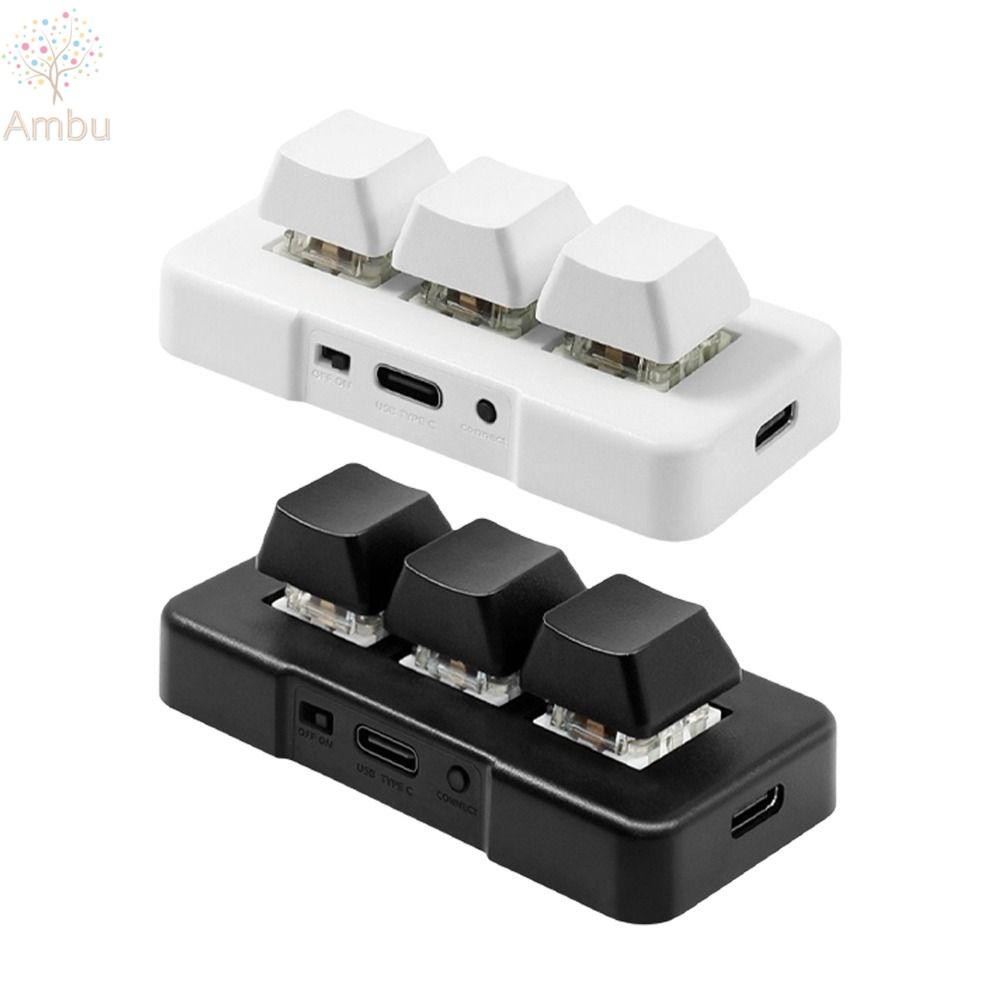 คีย์บอร์ด AMBU, MK321U MK321G MK321BT คีย์บอร์ดแบบกําหนดเอง 3 ปุ่ม, แบบพกพา Mini USB + BT Dual-mode 