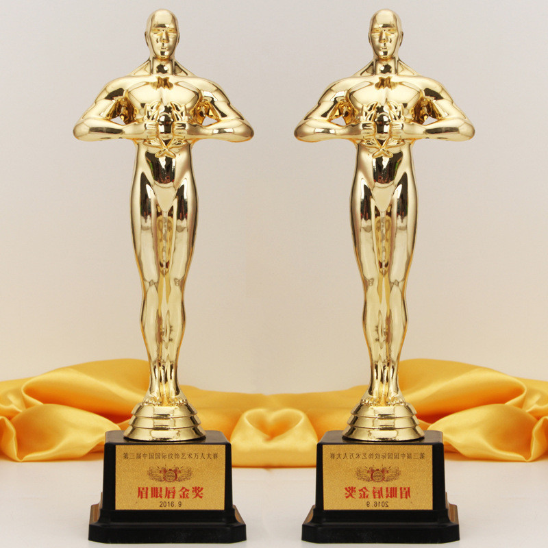 New Product#Manufacturer Oscar Trophy Little Golden Statue Plastic Trophy Angel Wings Company Celebr