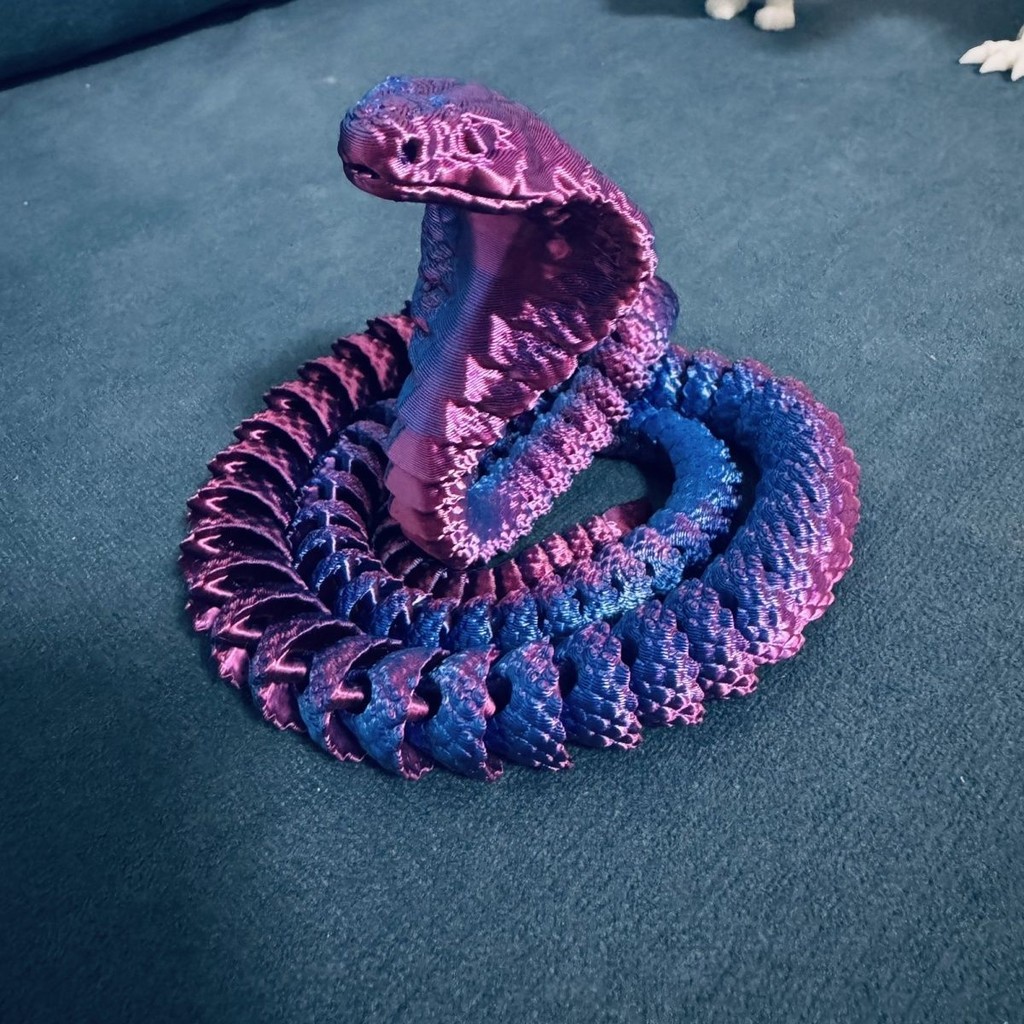 3d การพิมพ์ของเล่นจําลอง Eye Snake Viper Joint Movable Deformation Snake ประณีต Nostalgic จําลองของเ