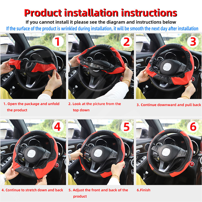 Ford Universal พวงมาลัยรถคาร์บอนไฟเบอร์ลื่นไม่มีวงกลมด้านในพวงมาลัยสําหรับ Ford Ranger Raptor Everest Focus MK2 MK3 Mustang Escape Fiesta Ecosport - รูปที่ 5