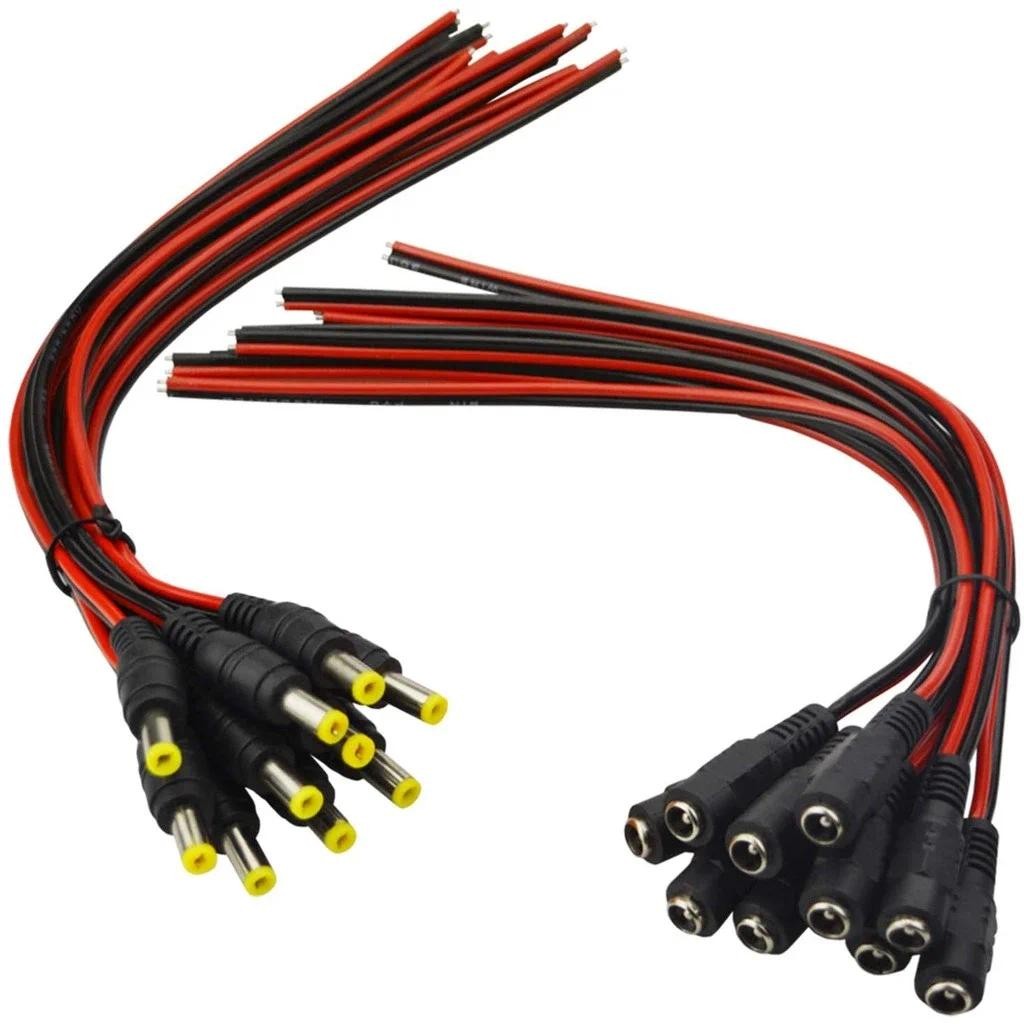 DC Power Connector Jack / DC Male Cable / DC Female Cable Copper Brass