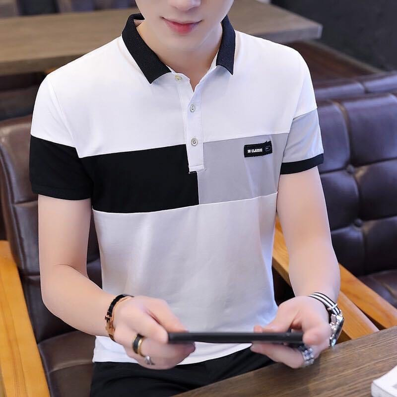 เสื้อโปโลผู้ชาย เสื้อแฟชั่นเกาหลีคุณภาพ