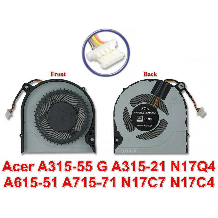 พัดลมระบายความร้อน CPU Acer A315-55 G A315-21 N17Q4 A615-51 A715-71 N17C7 N17C4