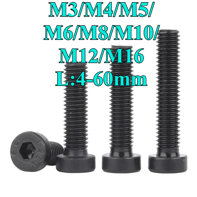 ((LXY) น็อตหัวจมบาง เกรด 12.9 แข็งพิเศษ เกลียวมิล ตลอด สกรู /Hexagon Socket Head Cap Screws Low Head