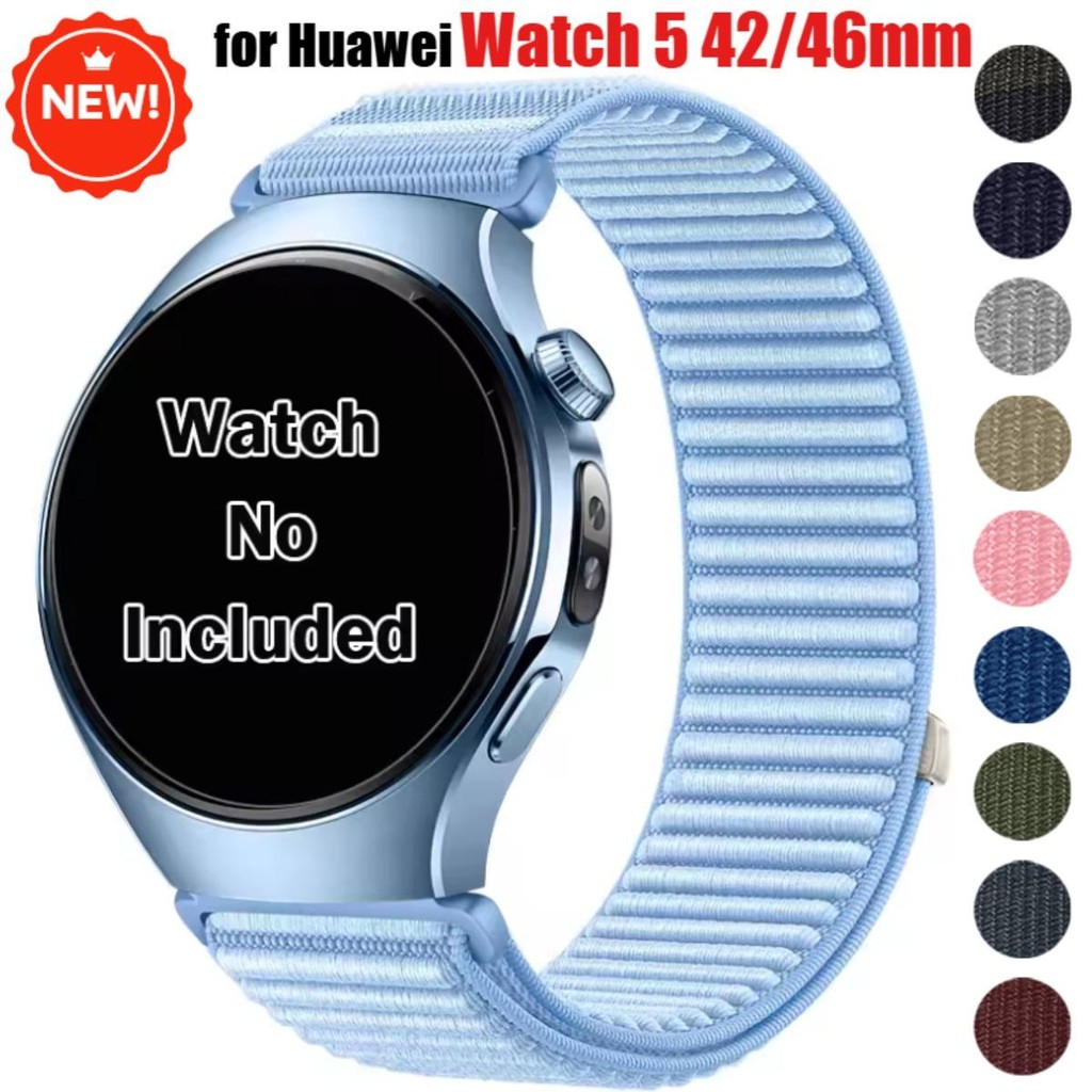 สายรัดไนลอนระบายอากาศ 18/22 มม. สําหรับ Huawei 5 46/42 มม., GT5 Pro/GT4/4 Pro/3, Xiaomi Watch S4 41 มม.