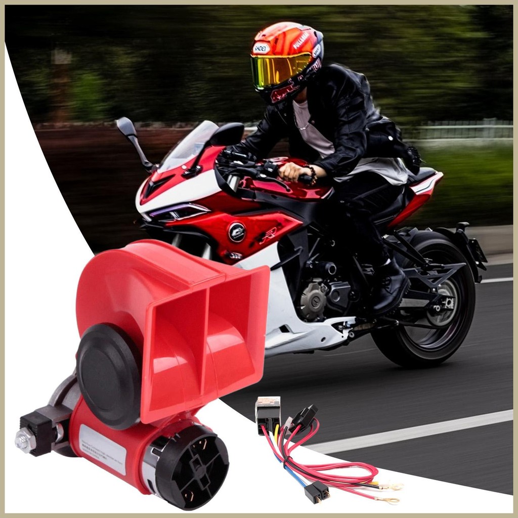 แตรรถบรรทุกมอเตอร์ไซด์ไฟฟ้า Air Horn 12 V/24 V Loud Electric Air Alert สําหรับสกู๊ตเตอร์ผู้โดยสารรถ 